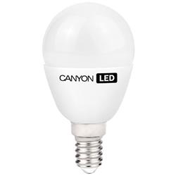 Canyon LED COB žiarovka, E14, kompakt guľatá mliečna, 3.3W, 250 lm, teplá biela 2700K, 220-240V, 150°, Ra>80, 50.000 h