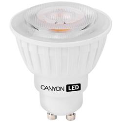 Canyon LED COB žiarovka, GU10, bodová MR16, 4.8W, 300 lm, teplá biela 2700K, 220-240V, 60°, Ra>80, 50.000 hod