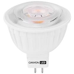 Canyon LED COB žiarovka, GU5.3, bodová MR16, 4.8W, 300 lm, teplá biela 2700K, 12V, 38°, Ra>80, 50.000 hod
