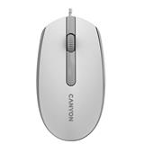 Canyon M-10, symetrická optická myš s efektom hladkého posuvu, USB, 1.000 dpi, 3 tlač, šedo-biela