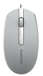 Canyon M-10, symetrická optická myš s efektom hladkého posuvu, USB, 1.000 dpi, 3 tlač, tmavo-šedá