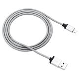 Canyon MFI-3, 1m prémiový opletený kábel Lightning/USB, MFI schválený Apple, tmavo-šedý