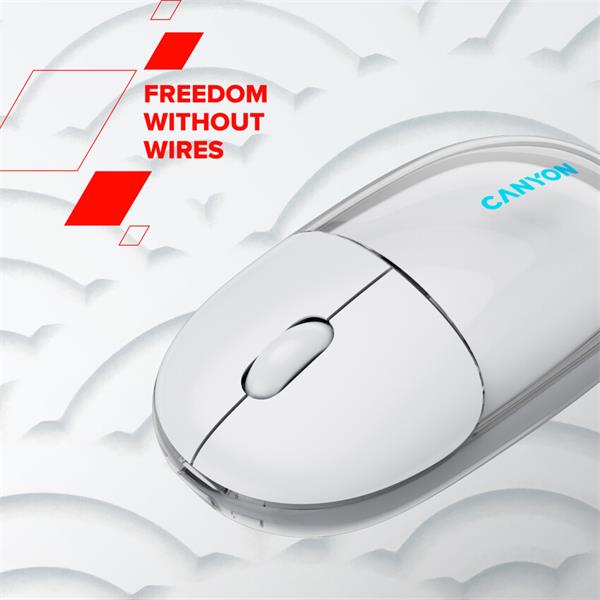 Canyon OnClick 24, 2v1 bezdrôtová optická myš Bluetooth / 2.4 GHz, 1.200 dpi, akumulátor 5.000 mAh, čierna