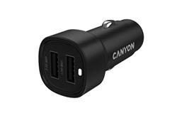 Canyon OnDrive 24, univerzálna autonabíjačka, 2x USB-A, výkon 24 W