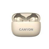 Canyon OnGo 10, TWS-10 ANC, True Wireless Bluetooth slúchadlá do uší, nabíjacia stanica v kazete, béžové