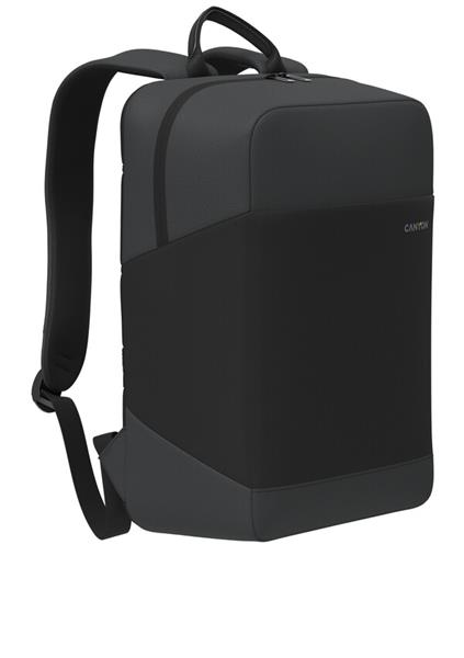 Canyon OnPack UR03, mestský batoh na notebook do 15,6", popruh na kufor, ventilovaný chrbát, čierny