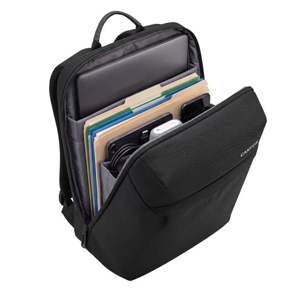 Canyon OnPack UR04, batoh na notebook do 15,6", 11 l, vodeodolný, ventilovaný chrbát, čierny