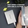 Canyon OnPower 511, Powerbank, 10.000 mAh, 20W USB-C, MagSafe 15W Bezdrôtové nabíjanie, displej, šedá