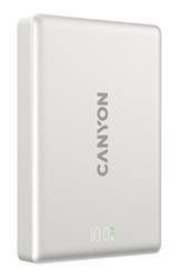 Canyon OnPower 511, Powerbank, 10.000 mAh, 20W USB-C, MagSafe 15W Bezdrôtové nabíjanie, displej, šedá