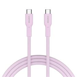 Canyon OnWire CCAP60CL, 1 m, kábel nab. a synchr., USB-C / USB-C, 60W PD, 480Mbps, opletený, ružový