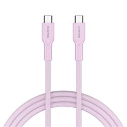 Canyon OnWire CCAP60CL, kábel nab. a synchr., USB-C / USB-C, 60W PD, 480Mbps, opletený, 1 m, ružový