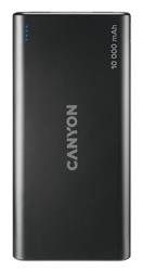 Canyon PB-108, Powerbank, Li-Pol, 10.000 mAh, Vstup: 1x Micro-USB, 1x Lightning, Výstup: 2x USB-A, čierna