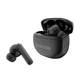 Canyon TWS-8, True Wireless Bluetooth slúchadlá do uší, nabíjacia stanica v kazete, čierne