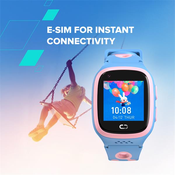 Canyon Zefir KW-49, smart hodinky pre deti, E-SIM 4G VoLTE, GPS, Video volania, SOS tlačidlo, modré
