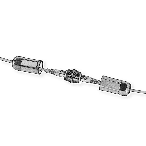 Chránička "SPOJKA" RJ45 Cat.6a vodeodolná prachuvzdorná IP68 INDUSTRIAL
