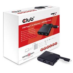 Club3D MINI USB-C Smart Docking Station (RJ45+USB3.0+USB-C Charger )
