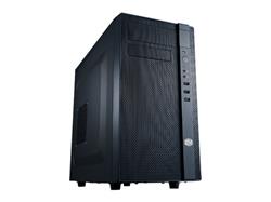 CoolerMaster case minitower series N200, mATX,čierna, USB3.0, bez zdroja, priehľ. bok