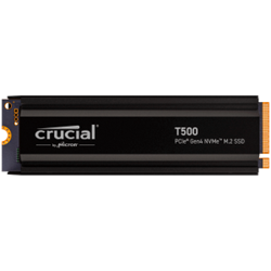 Crucial T500 1TB SSD, M.2 2280, NVMe PCIe Gen4, r7300MB/s, w6800MB/s, s chladičom