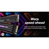 Crucial T710 2TB SSD PCIe NVMe M.2 2280, r14500MB/s, w13800MB/s