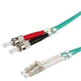 Fiber kábel LC-ST, 1m Duplex OM3(50/125µm)