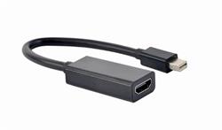 Gembird adaptér Mini DisplayPort (M) na HDMI (F), 4K, 0.15 m kábel, čierny