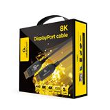 Gembird kábel DisplayPort (M - M), 8K, aktívny, optický (AOC), s Ethernetom, prémiový, 5 m, čierny