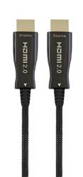 Gembird kábel HDMI High speed (M - M), aktívny, optický (AOC), s Ethernetom, séria Premium, pozlátené konektory, 20 m