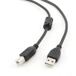 Gembird kábel USB 2.0 AM na USB 2.0 BM, prémiový, 1.8m, čierny