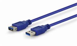 Gembird kábel USB 3.0 (AM - AF), predlžovací, 3 m, modrý