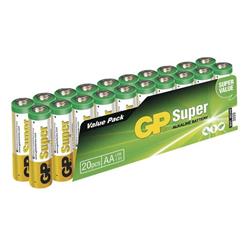 GP Super alkalická AA batéria, balenie 20 ks. LR6