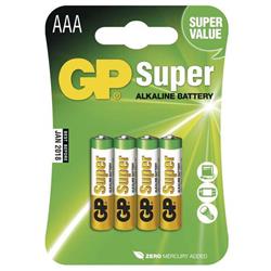 GP - Super Alkalická AAA, microtužková batéria, blister 4ks