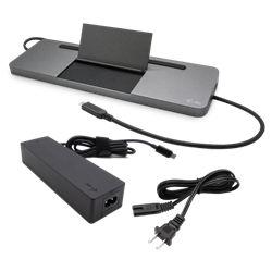 i-tec USB-C Metal Ergonomic 4K 3x Display Docking Station with Power Delivery 85W + Charger 100W (bundle