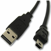 Kábel CABLEXPERT USB A-MINI 5PM 2.0, 1.8m HQ čierny, zlatené kontakty