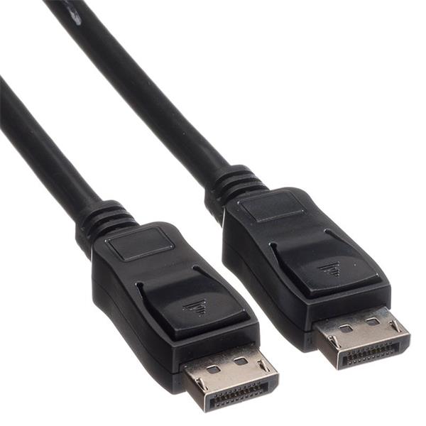 Kábel DisplayPort M/M 2m, 4K@60Hz, DP v1.2, 21.6Gbit/s, čierny