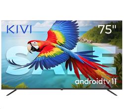 KIVI TV 75U760QB, 75" (187cm), HD LED TV, AndroidTV 11, Black, 3840x2160, 60 Hz,2x12W, 127 kWh/1000h ,HDMI ports 2