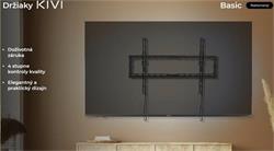KIVI TV náklopný nástenný držiak, VESA max 400x600 , 37"- 80", max 45 kg, čierny