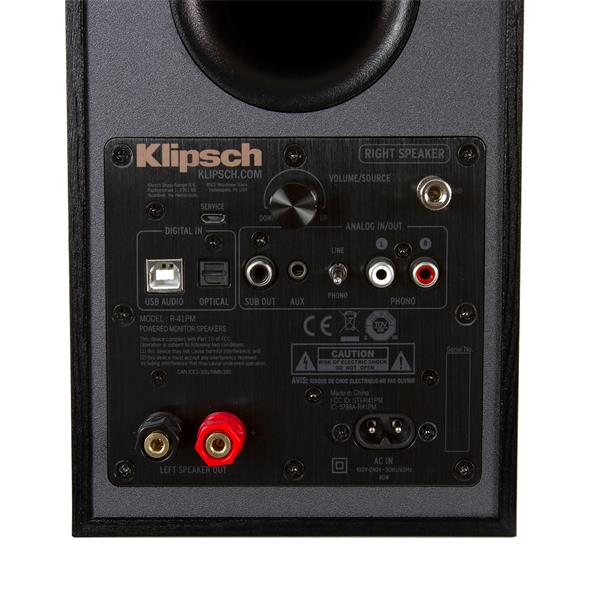 KLIPSCH R-41PM, 2-pásmové aktívne reproduktory, čierne