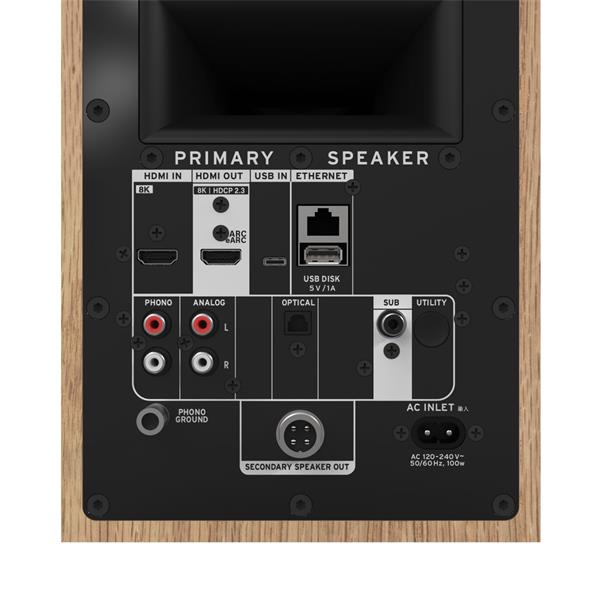 Klipsch The Fives II, aktívne reproduktory, červený dub