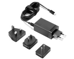 Lenovo 65W, USB-C, AC Adapter, Travel adapter, 1,8m kabel (UK/US/AU/EU plugs)