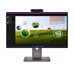 Lenovo P27Q-40 27" 2560x1440 QHD 1500:1 350cd 4ms HDMI+DP+USB+USB-C webcam 3y