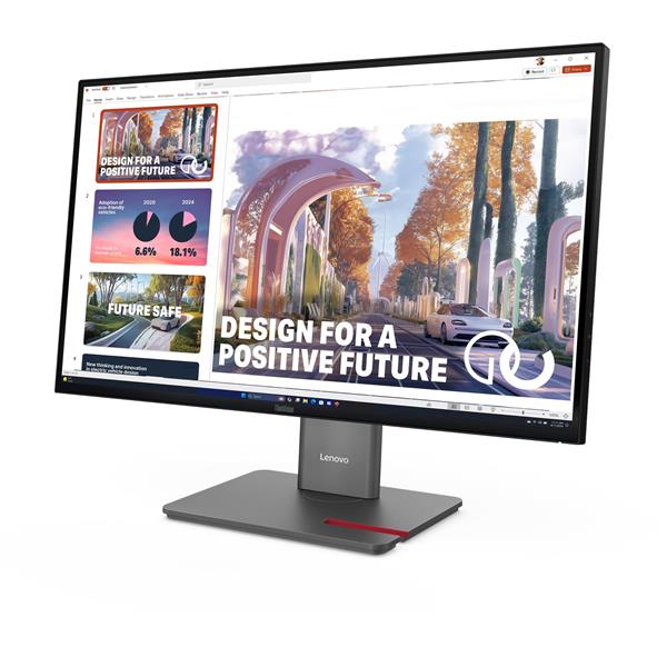 Lenovo P27QD-40 27" 2560x1440 1500:1 350cd 4ms HDMI+DP+USB+USB-C+RJ45 dock PD140W 3y