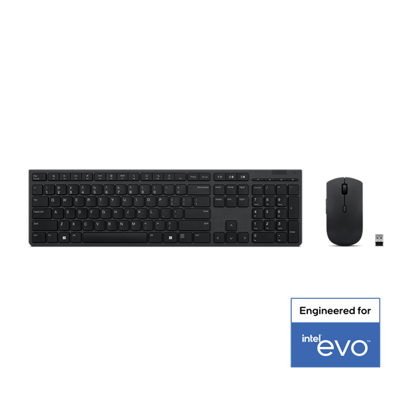 Lenovo Professional Wireless Rechargeable Keyboard and Mouse Combo Czech/Slovak klavesnica, mys, AI