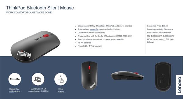 Lenovo ThinkPad Bluetooth Silent Mouse - mys