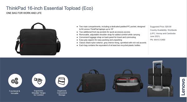 Lenovo ThinkPad Essential 16-inch Topload (Eco) - taska