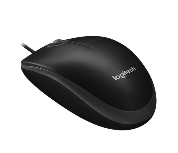 Logitech® B100 Optical Combo Mouse - BLACK - USB - EMEA