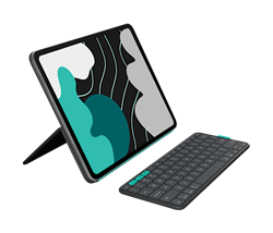 Logitech® FLIP FOLIO-GRAPHITE-US-BT- iPad Pro 11 palců (M4), iPad Air 11 palců (M2 a M3), iPad Air (5. generace)