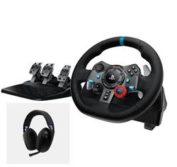 Logitech® G29 Driving Force Racing Wheel for PlayStation®5 and PlayStation®4 BLACK + G321 Combo