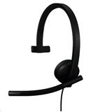 Logitech® H570e USB Headset Mono (Teams version) headset - BLACK - USB-C