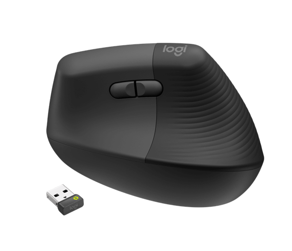 Logitech® Lift Vertical Ergonomic Mouse for Business - GRAPHITE / BLACK - 2.4GHZ/BT - EMEA - B2B