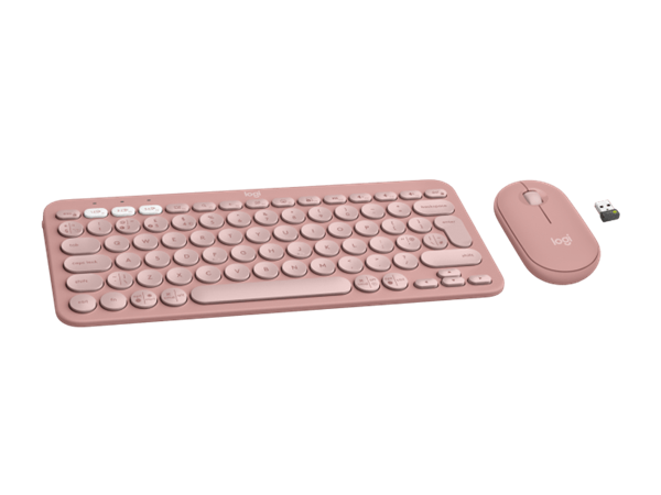 Logitech® Pebble 2 Combo - TONAL ROSE - US INT'L - 2.4GHZ/BT